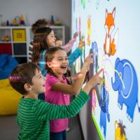 Interactive Wall Projection Painting Game for Kids – Create & Play!