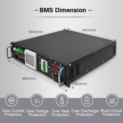 RS485 Système de gestion de la batterie au lithium Bms 90S 288V 50A avec 12S 15S 16S 24S BMU