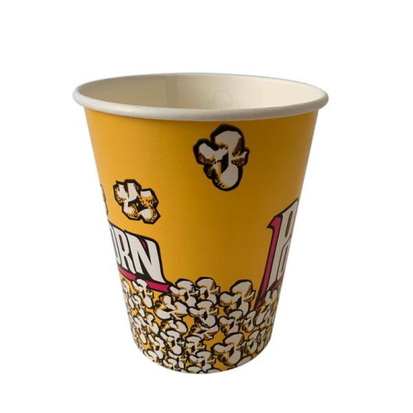 Customizable 85 Oz Popcorn Paper Cups PE Barrier Coated Single Wall