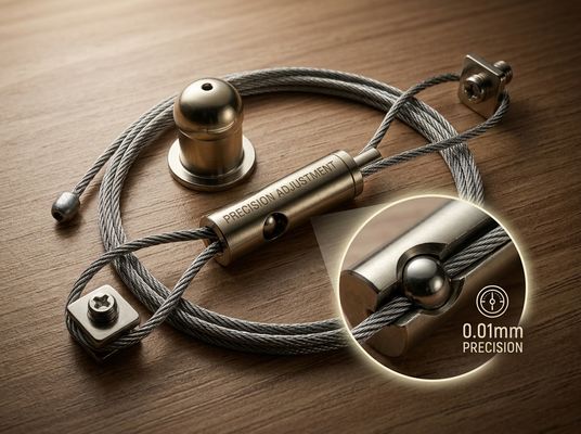 Brass Side Exit Suspension Cable Gripper M10 Thread 1.5mm Wire Rope for LED Pendant Light Ceiling Hanging