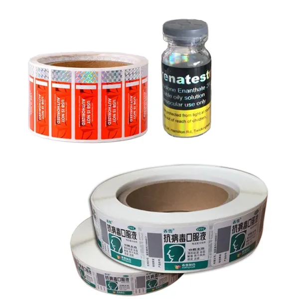 Голографическая лазерная ПЭТ-пленка 10 мл этикетки для флаконов