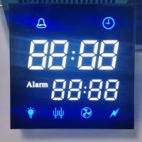 Affichage à LED blanc/bleu brillant à cathode double rangée personnalisé à 7 segments pour minuteur à micro-ondes