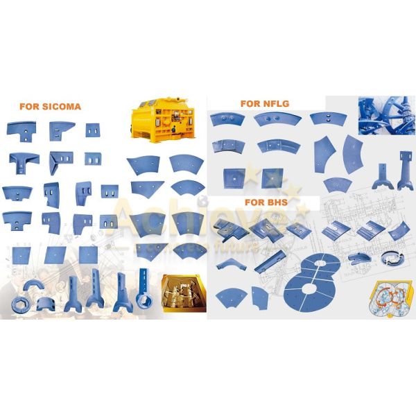 Вкладыш смесителя стали марганца частей запасной части конкретного смесителя BHS TEKA SICOMA высокий