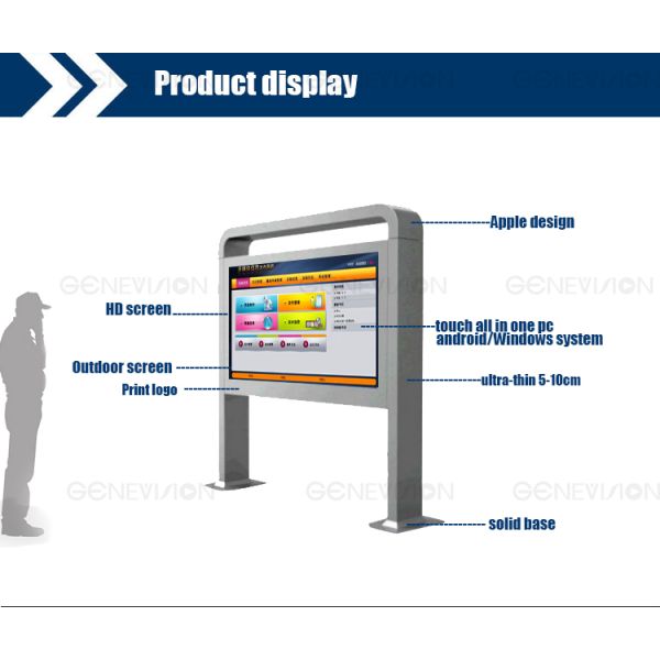 Яркость 65 афиши дисплея Лкд дюйма Ниц рекламы 1500-2000 на открытом воздухе видео-