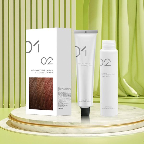 Kit de coloration capillaire semi-permanente au peroxyde sans ammoniaque pour la maison