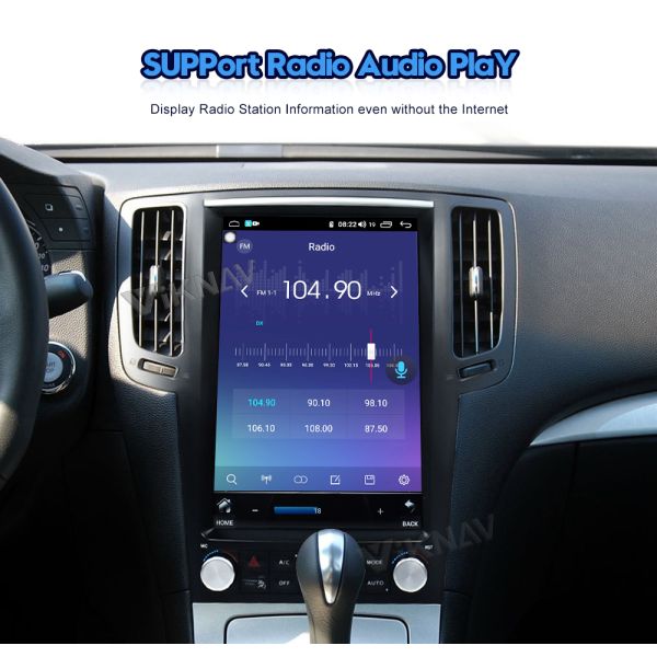 Игрок мультимедиа автомобильного радиоприемника ABS 12.1inch для Infiniti G25 G37 2004-2015