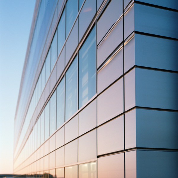 Pared de cortina de aluminio gris claro para edificios hospitalarios grandes Estilo y durabilidad