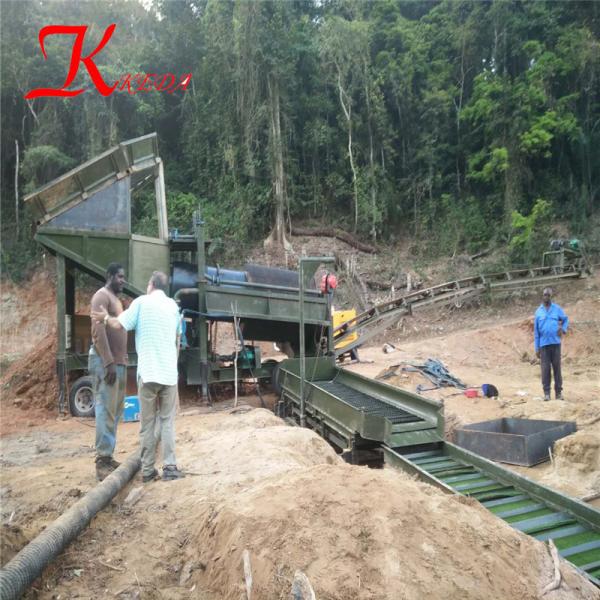 keda gold and diamond mining equipment gemstone gold trommel wash plant with long clay scrubber