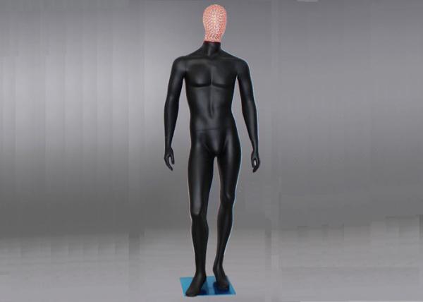 Fiberglass Full Body Men's Shop Display Mannequin With Iron Wire Head Eco Friendly