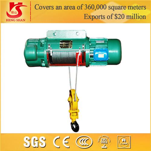 Low headroom compact girder crane with trolley wire rope electric hoist