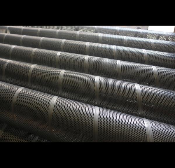 Round Hole Pattern Perforated Steel Pipe For Petrol Textile Galvanized Steel