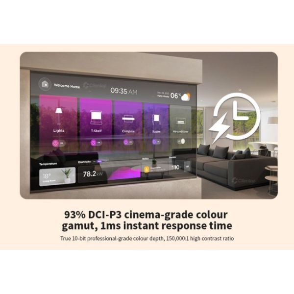 49 Inch HD Touch Ultra Thin T-shaped Desktop Bar-type OLED Transparent Advertising Display