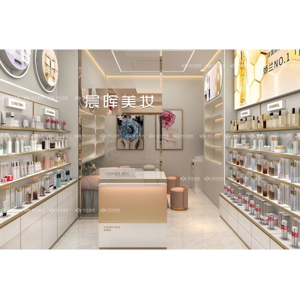 Skincare Jewelry Store Display Cabinets Rack Custom Retail Fixtures Interior Design
