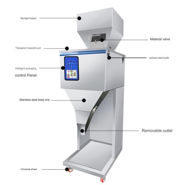 Speed Multigrain Rice Grain Powder Dispensing Machine with Vertical Automatic Packing