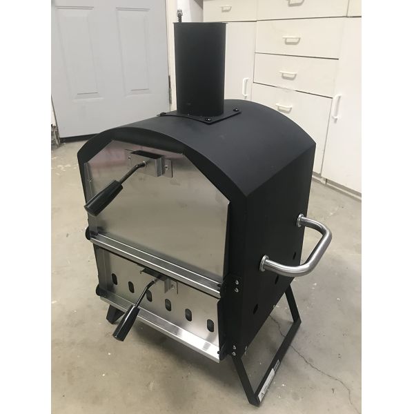 16 дюймовая стальная пиццерия на дровах BBQ с каменной кожурой и съемным столовым столом