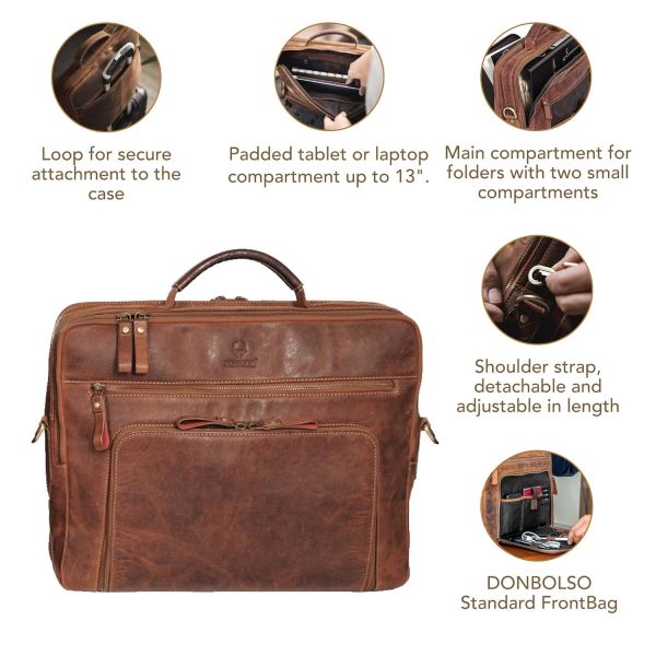 Ноутбук Сан-Франциско 17 дюймов Я ручная кожаная сумка для ноутбука Я портфель для офиса,