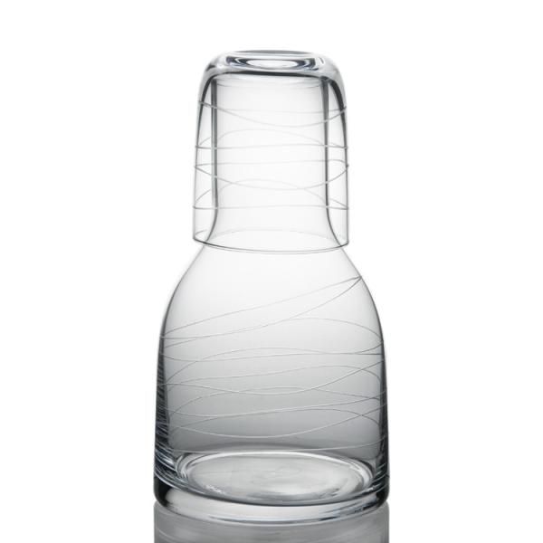 garrafa de vidro feito a mão da água 800ml, garrafa da cabeceira com o clássico de vidro gravado