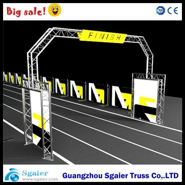 Spigot Finish Line Frame Lighting Gantry Systems Banner For Marathon Easy To Install