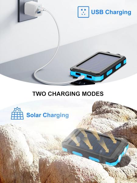 38800mAh Solar Power Usb Power Bank Impermeável Para Acampamento ao Ar Livre