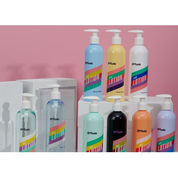 Colorful Transparent 100ml Plastic Cosmetic Bottle Square Body Wash Container
