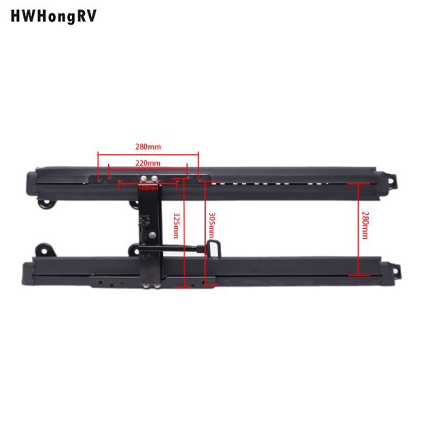 Motorhome rear seat inlaid  floor slider track runner van recessed seat floor rail double lock car seat sliding with 100cm