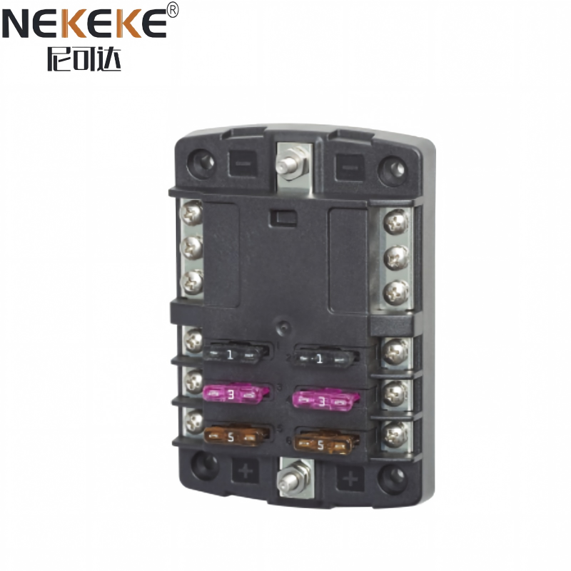 6 Way Blade Fuse Holder Negative Bolck Box Without Cover Witch Screw Terminal For Marine Boat