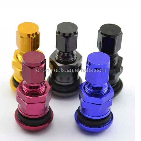 Universal Fitment ALUMINUM Car Tubeless Wheel Tire Valve Stem with Dust Caps and Caps from RAYS