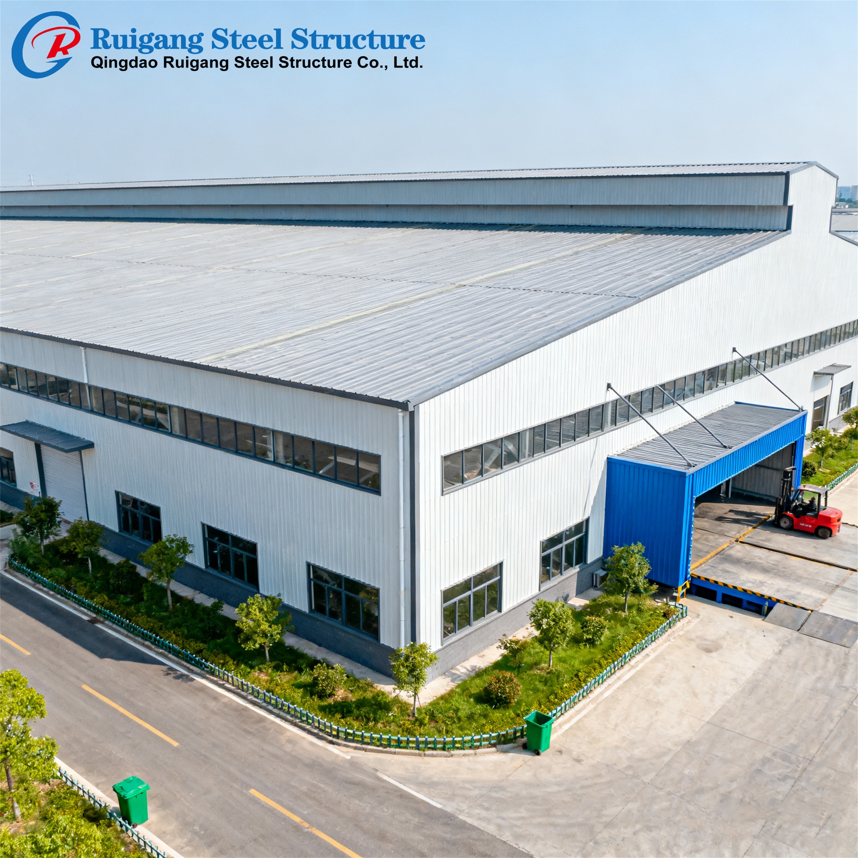 Large Span Hot-dip Galvanized Prefabricated Steel Structure Building with Wind