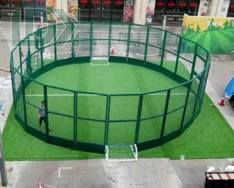Customized Circular Soccer Cage Mini Football Cage Portable Round Football Pitch