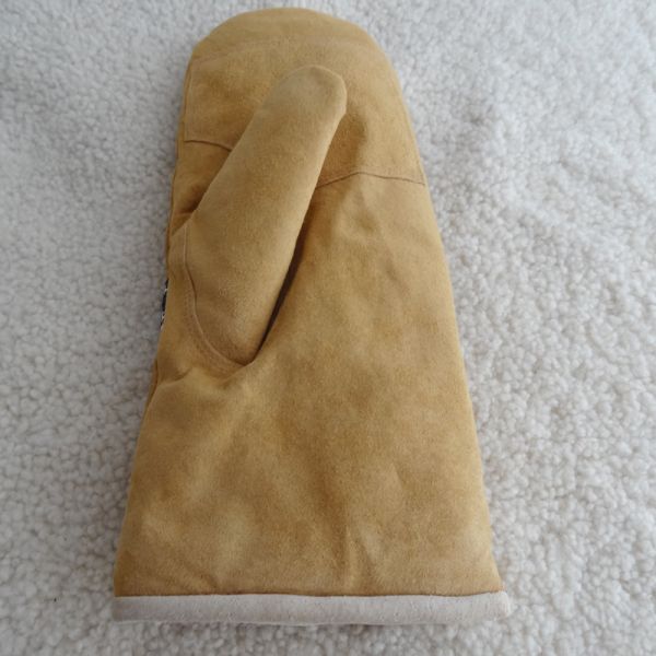 Ski Leather Mitten Gloves Mitten Top Layer Suede Touch Screen Customized Size