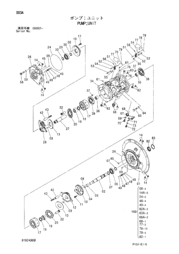 ZX120 ZX130 Гидравлические части экскаватора 9192497 HPK055 Комплект ремонта поршневого насоса