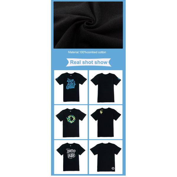 Short Sleeve Boys T-Shirt Anti-Shrink Cotton Kids Clothing with Customized Service