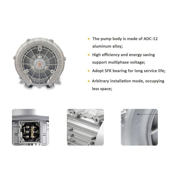 2RB Industrial Air Pump Side Channel Blower Max 90 - 660mbar