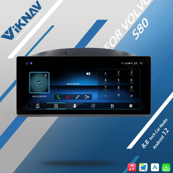 2012 2013 2014 2015 Авторадио Volvo S80 Радио Android 8,8 дюймовый ЖК-головной блок