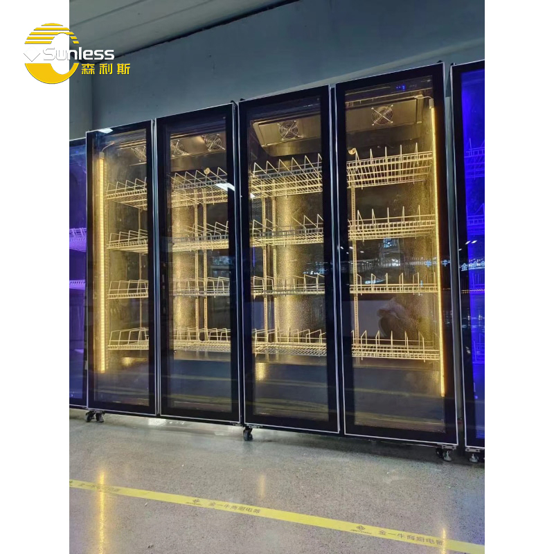 Single Glass Door Refrigerator Supermarket Beverage Display Fridge Customizable