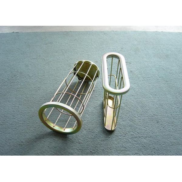 Flat / Oval Bag Filter Cage Carbon Steel Dust Collector Cages with Venturi