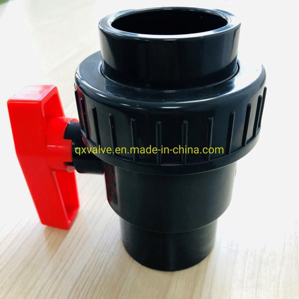 Plastic PVC Single Union Ball Valve with ABS Handle ISO9001 Pn10 in Middle East Market