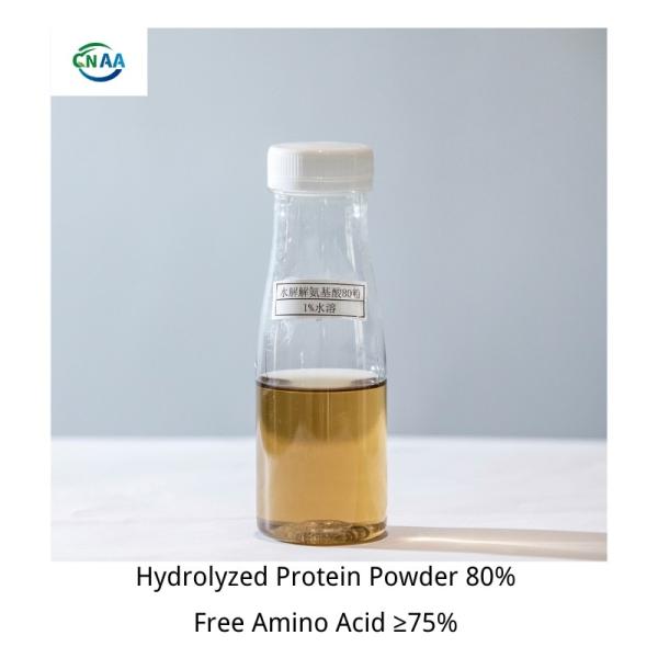 Plant Source Hydrolyzed Protein Powder 80% Free Amino Acid 75% Yellow Powder Cl 1%