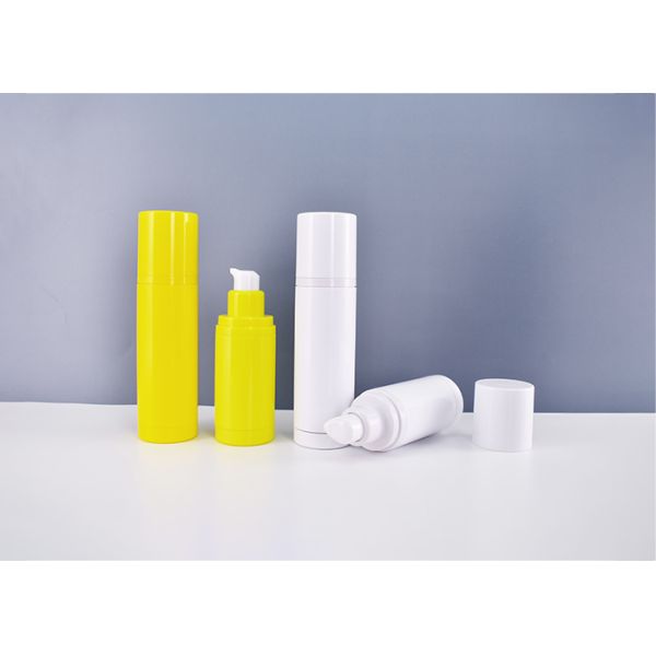 dual wall refill airless cosmetic pump bottles 30ml 50ml 100ml eco sustainable skincare packaging wholesale custom