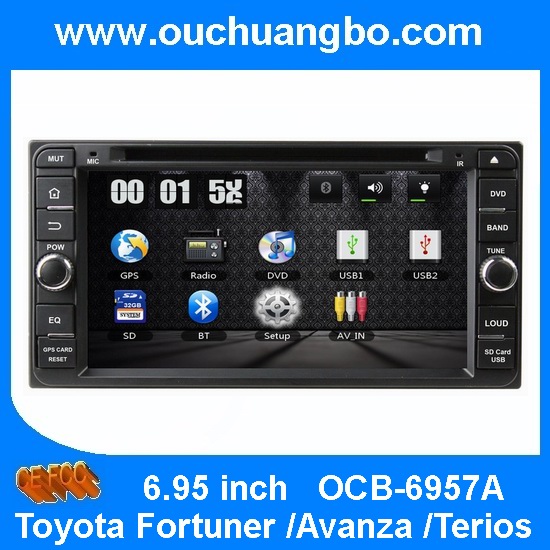 Ouchuangbo Wholesale Car GPS DVD Player for Toyota Fortuner /Avanza /Terios Auto Radio BT USB RDS OCB-6957A