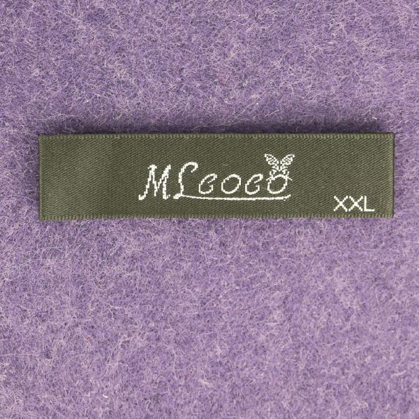 Straight Cut Fabric Woven Apparel Labels Cotton Yarn Custom Neck Tags