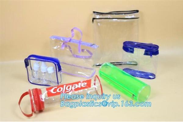 Tote Clear Plastic PVC Travel Toiletry Kit Bag toiletry bag, frosted zipper vinyl bag,promotional clear vinyl pvc zipper