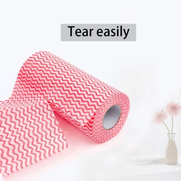 30x50cm Reusable Kitchen Wipes Roll , Household Multi Purpose Cloth Wipes