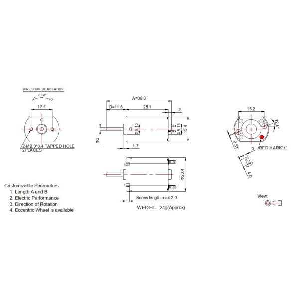 FF-130SH Low Speed 12v DC Motor , Miniature DC Motor For Electric Shaver