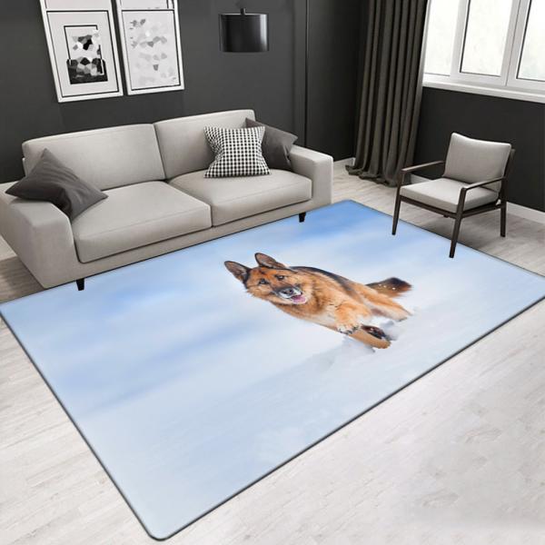 Customized Size Landscape Animal 3D Printed Polyester Fiber Living Room Carpet Hotel Area Rugs
