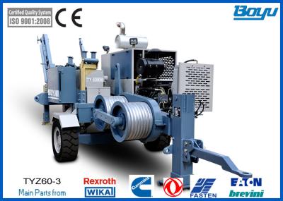 Linha de transmissão 220KV máquina do extrator para o motor diesel hidráulico de amarração aéreo de sistema Cummins de Rexroth