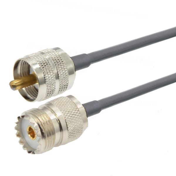 CB Ham Radio RG58 Extension Cable PL259 Pigtail UHF PL-259 Male to UHF SO-239 Female