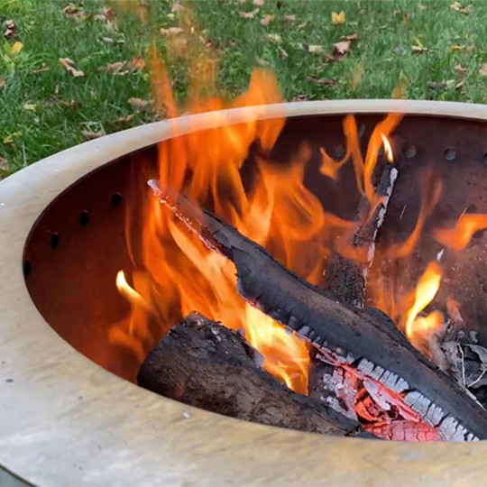 304 Stainless Steel Smokeless Fire Pit Outdoor 18 Inch Bonfire