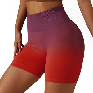 Shorts élevés serrés respirables de yoga de bout droit de taille d'Américain de