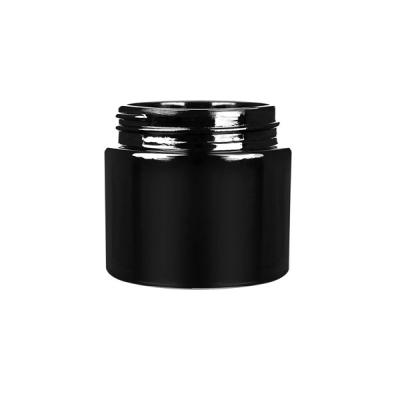 2oz 3oz 4oz Frascos de vidro preto transparente resistentes a crianças por atacado Boca larga resistente a crianças 3,5g jarro de flores redondo personalizado